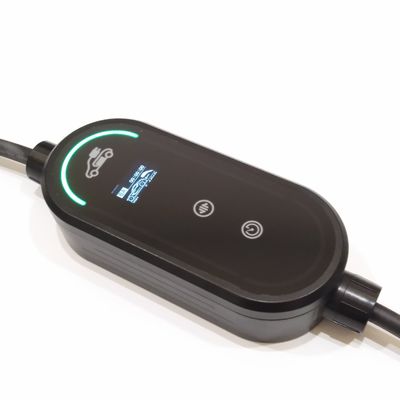 Mua Bộ sạc EV di động 11kW Loại 2 Ứng dụng thông minh, Tối đa 3 pha 5M/7M/10M Bộ sạc xe điện với Màn hình LCD 2.4 inch, Túi đựng, Giá đỡ, Kẹp cáp, Trạm sạc Wallbox di động sản xuất trực tuyến