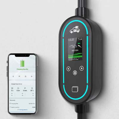 mua 7.36kW 32A Bộ sạc xe điện xách tay với Type B RCD và màn hình LCD sản xuất trực tuyến