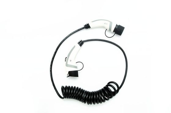 Mua ANS 16A IP67 Cáp sạc EV Loại 1 đến Loại 2 Cáp xoắn ốc màu trắng sản xuất trực tuyến