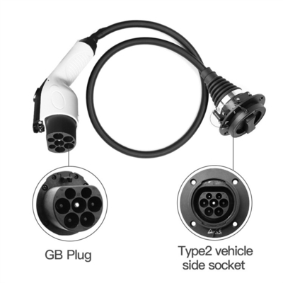 Mua Bộ chuyển đổi cáp sạc 32A một pha GB / T sang loại 2 EV 0,5m 250V sản xuất trực tuyến