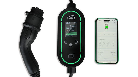 Giá tốt 7kW Portable EV Charger with 2.4-inch LCD Screen 5m Charging Cable and Flame Retardant PC Material trực tuyến