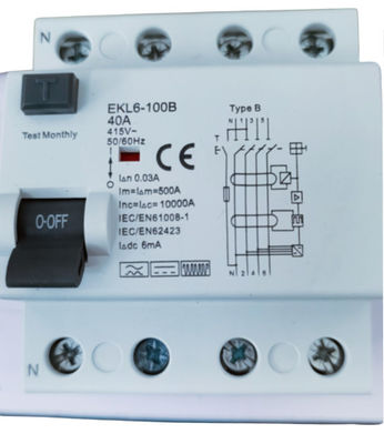 Giá tốt Bộ ngắt mạch 2P / 4P 40A RCCB AC 30mA Tuổi thọ 2000 chu kỳ trực tuyến
