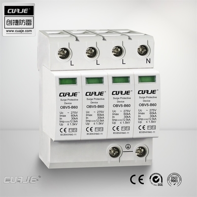 Giá tốt 50 KA Bộ ngắt mạch RCD Chống rung T1 T2 hoặc T2 T3 Bộ bảo vệ tăng đột biến nguồn kết hợp trực tuyến